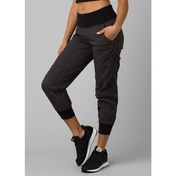 Prana Summit Jogger Pants Womens Solid Black Size XL - Picture 1 of 11